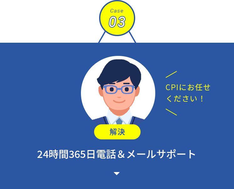 24時間365日電話&メールサポート